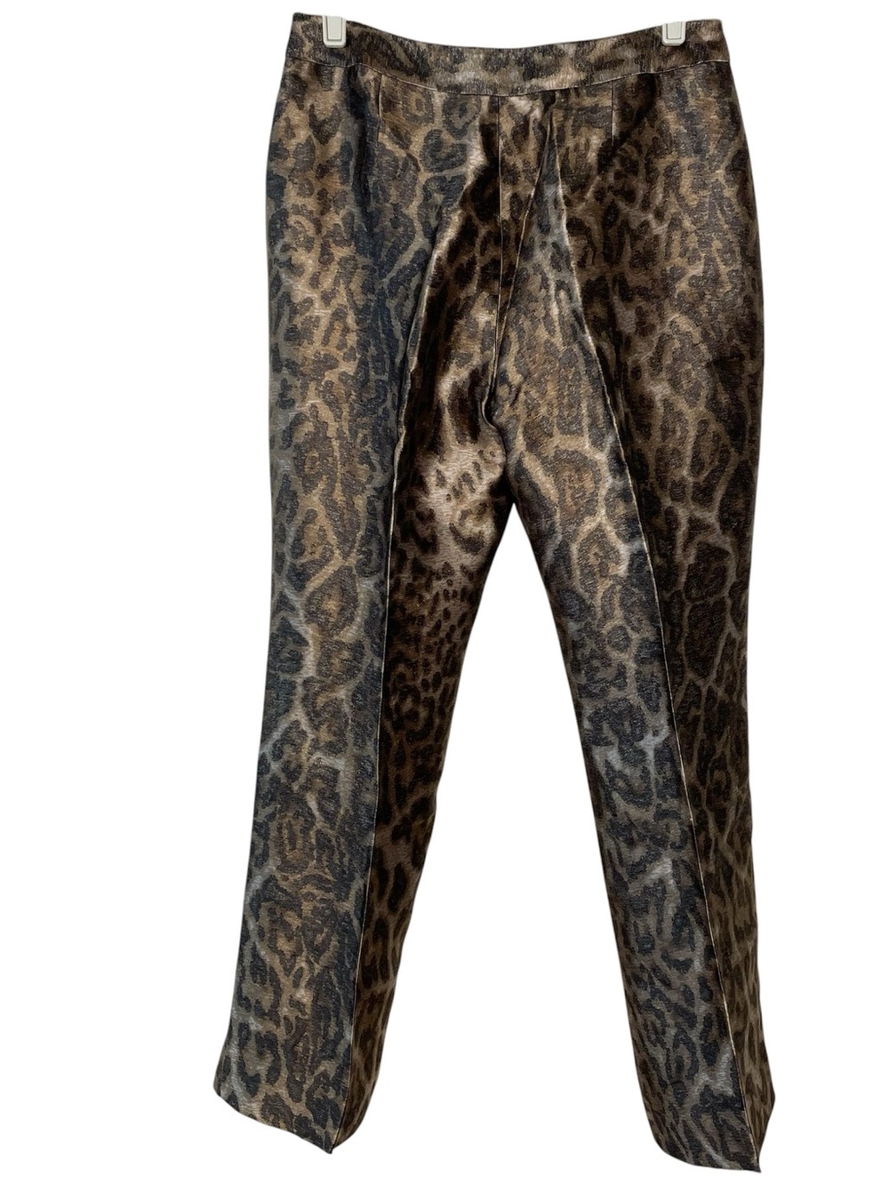 Vintage Per Se Pants Leopard Print Silk Special Occasion Brown Black Size 10